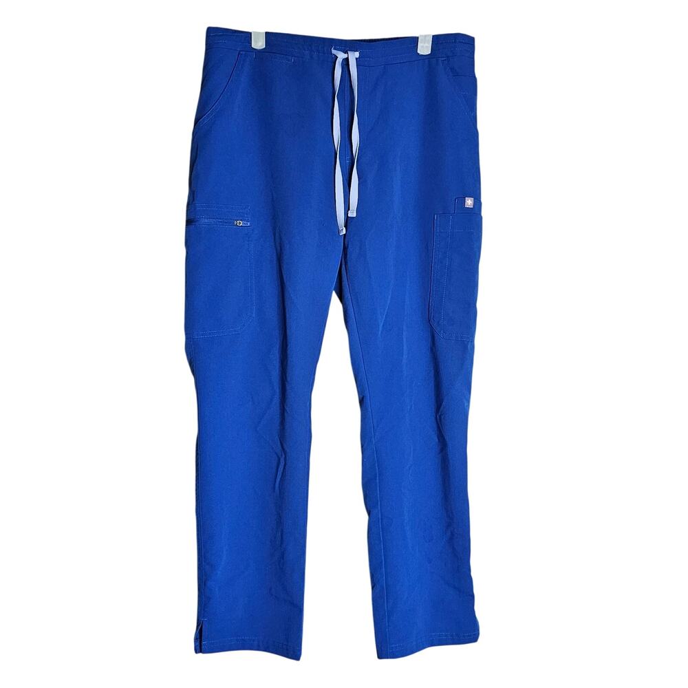 Figs Technical Collection Kade Scrub Pants Blue Womens Size MP Straight Leg